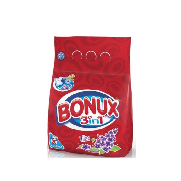 BONUX 2KG - LAUNDRY DETERGENT - AUTOMATIC 3IN1 - LILA